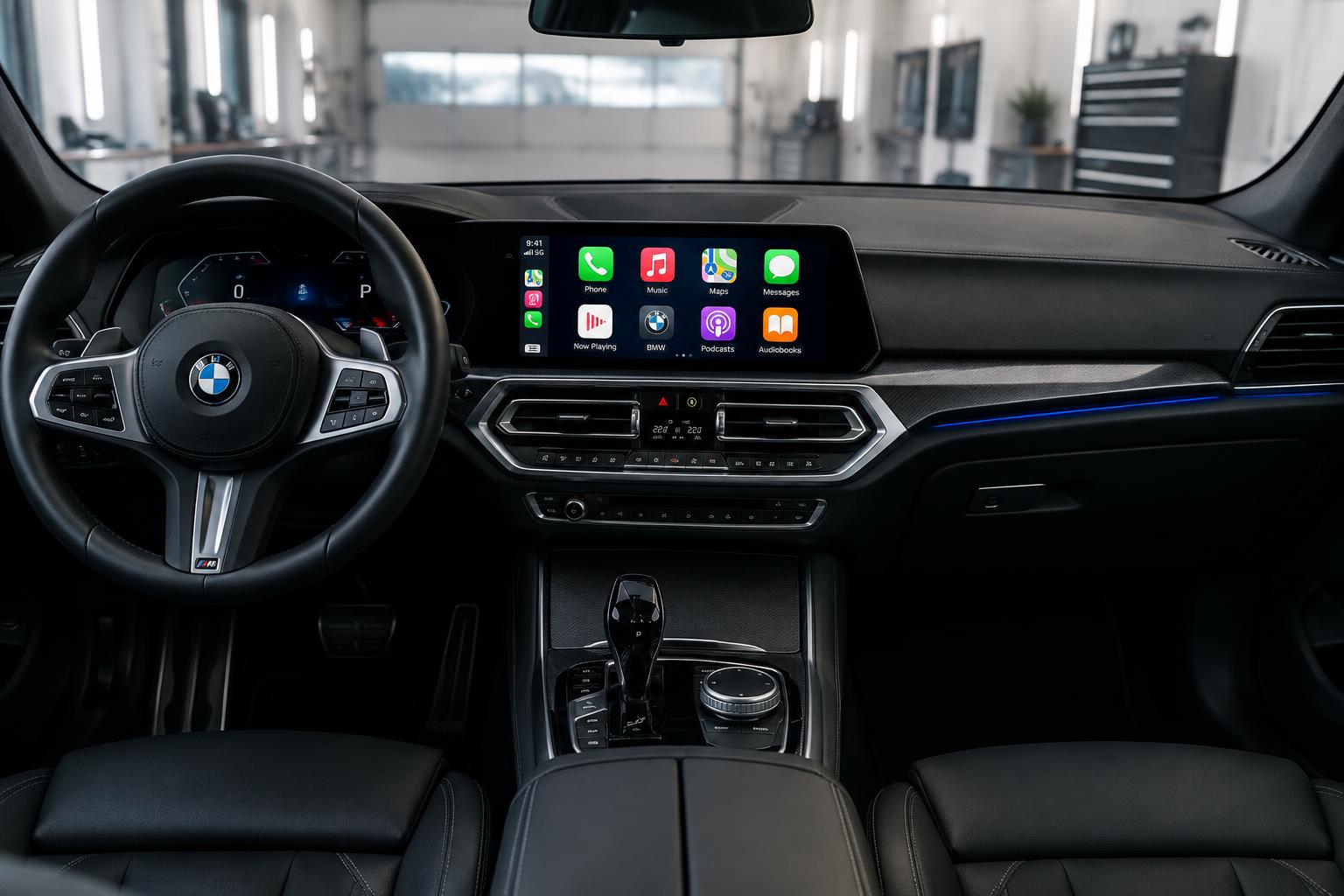 Originální displej vozu s rozhraním CarPlay — ilustrační fotografie
